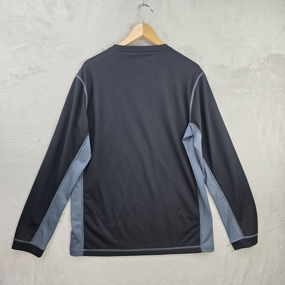 Alo Yoga Long Sleeve Shirt Mens Large Black Gray Gym Running Active - Picture 7 of 9